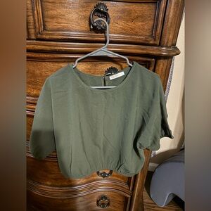 Kirundo Elegant Forest Green Blouse